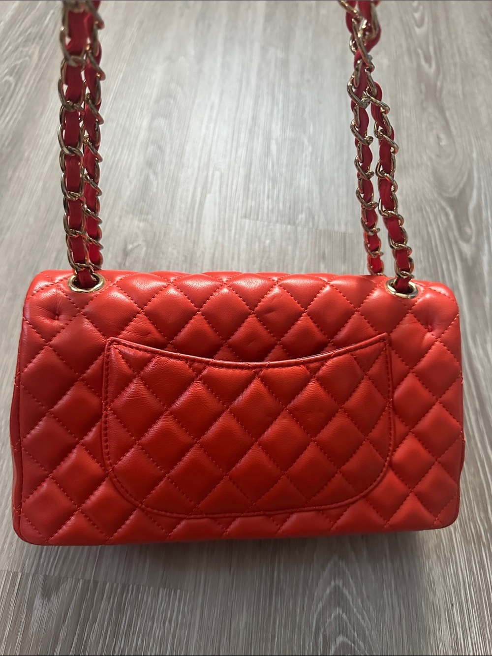 Orange Quilted Leather Bag - Picture 2 of 5